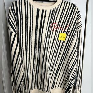 Mens Striped Puma Sweater